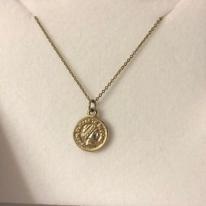 Gold coin necklace